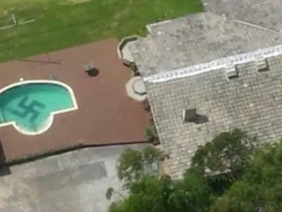 Propriété privée au Brésil : une croix gammée géante au fond de la piscine