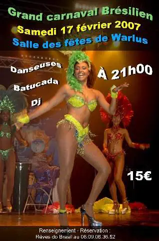 Carnaval brésilien à Warlus le 17 février 2007