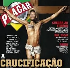 Photo de Neymar en position du Christ