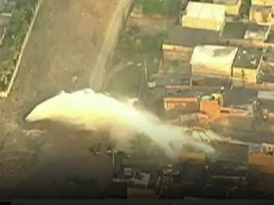 Au Brésil, à Rio, une conséquence désastreuse due à une rupture de la canalisation